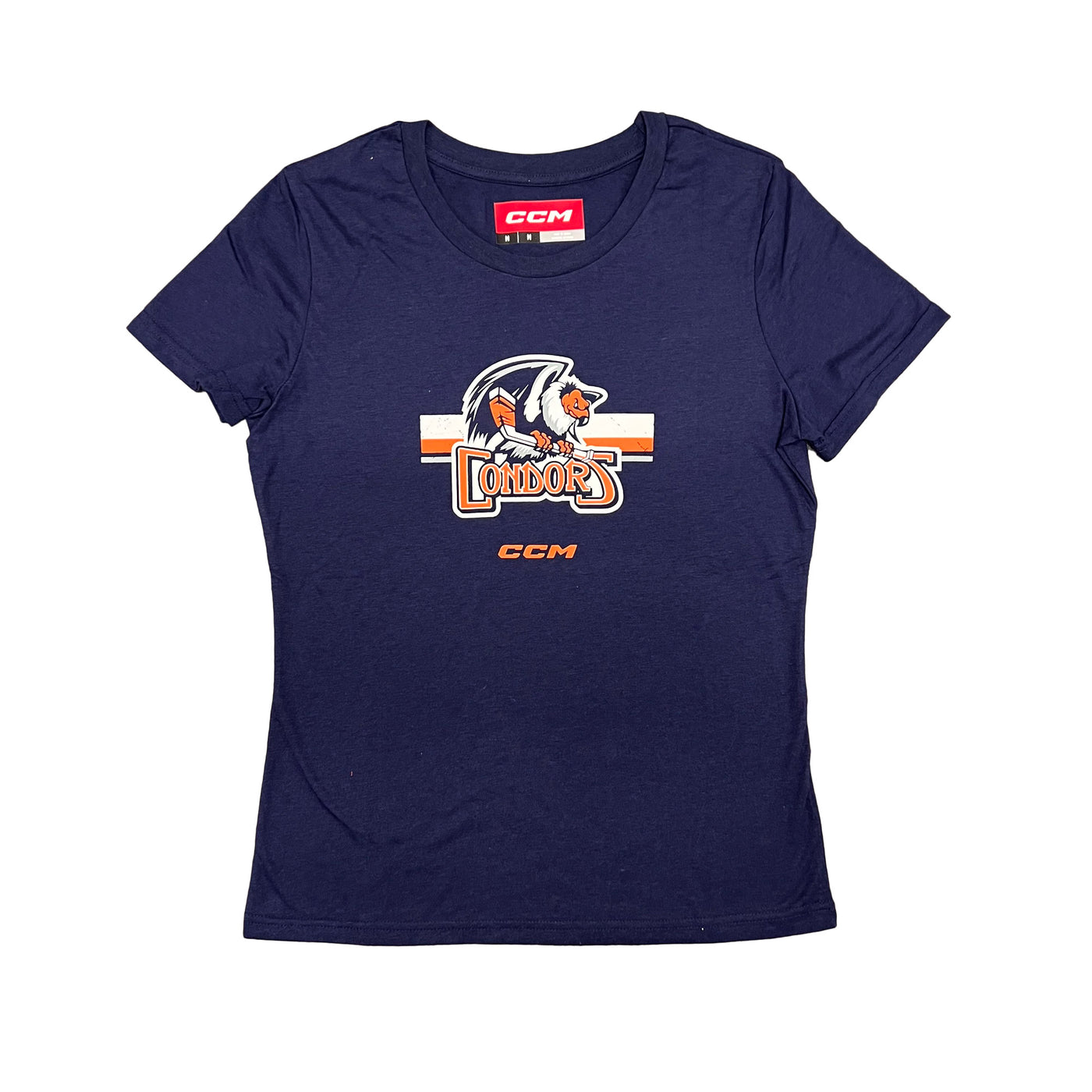 Bakersfield Condors Women's CCM Logo Navy T-Shirt