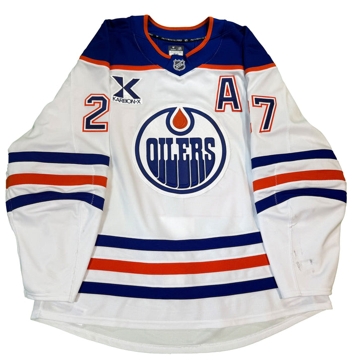 Brett Kulak Edmonton Oilers Game Worn Jersey - 2024-25 White Set #3 - C00360
