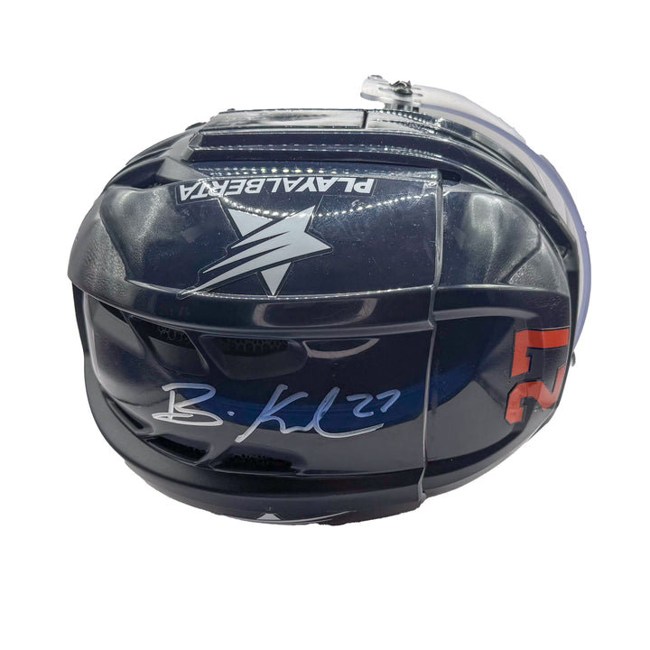Brett Kulak Edmonton Oilers Signed Game Worn 2023-24 CCM Navy Helmet #23023
