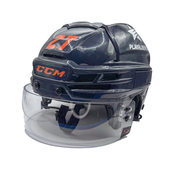 Brett Kulak Edmonton Oilers Signed Game Worn 2023-24 CCM Navy Helmet #23023