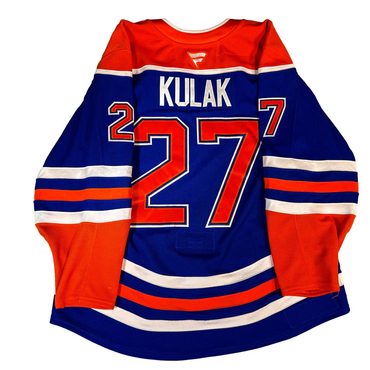 Brett Kulak Edmonton Oilers Game Worn Jersey - 2025-26 Royal Blue Set #1 - D00138