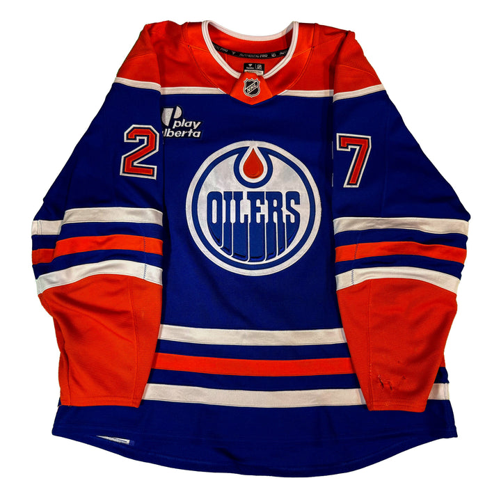 Brett Kulak Edmonton Oilers Game Worn Jersey - 2025-26 Royal Blue Set #1 - D00138