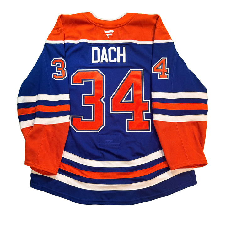 Colton Dach Edmonton Oilers Game Worn Jersey - 2025-26 Royal Blue Set #3 - D00583