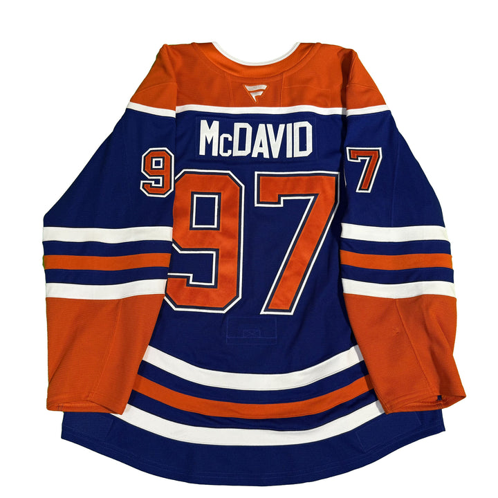 Connor McDavid Edmonton Oilers Game Worn Jersey - 2024-25 Playoffs Royal Blue Set #1 - C00417