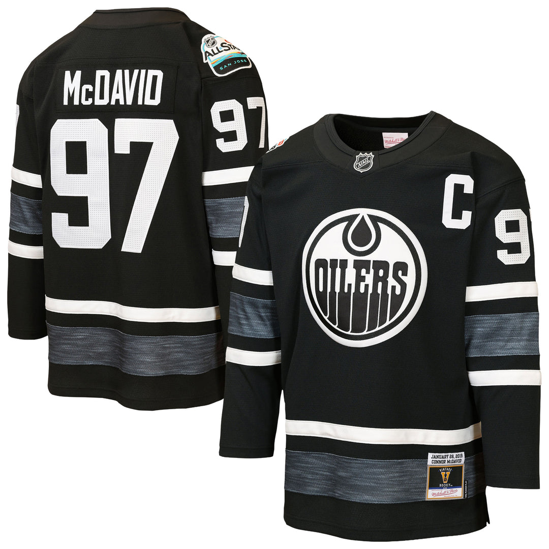 Connor McDavid Edmonton Oilers Mitchell & Ness 2019 San Jose All-Star Black Jersey