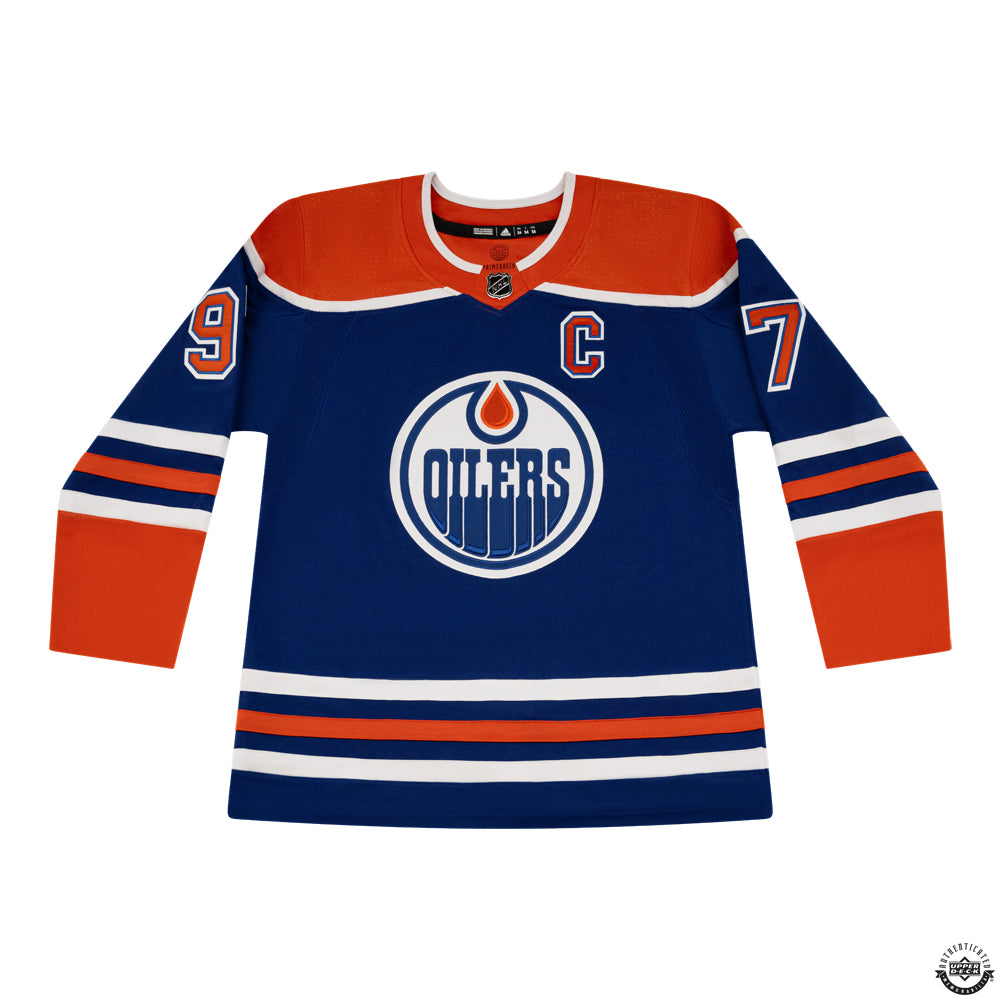 Connor McDavid Edmonton Oilers Signed Royal/Home (2022 - present) adidas Jersey