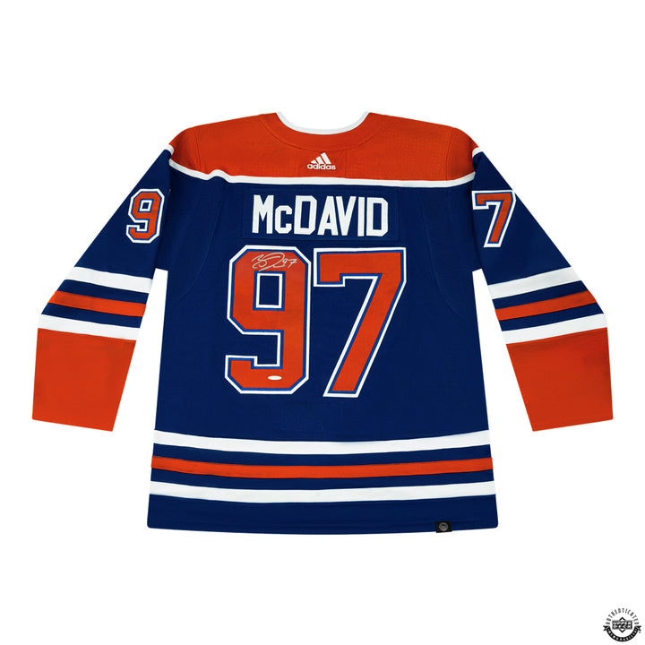 Connor McDavid Edmonton Oilers Signed Royal/Home (2022 - present) adidas Jersey