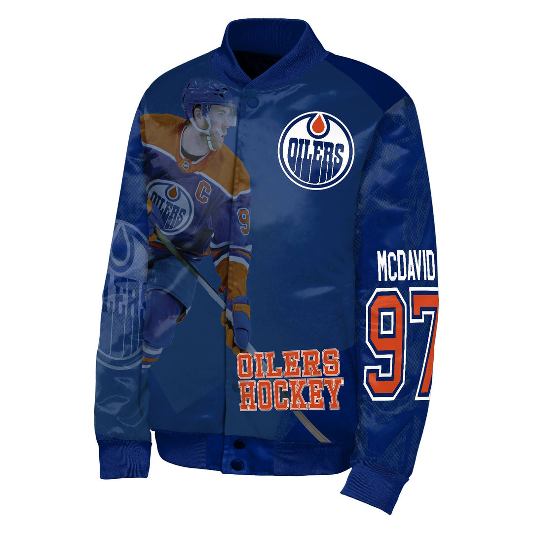 Connor McDavid Edmonton Oilers Youth Outerstuff Blue Player T-Shirt