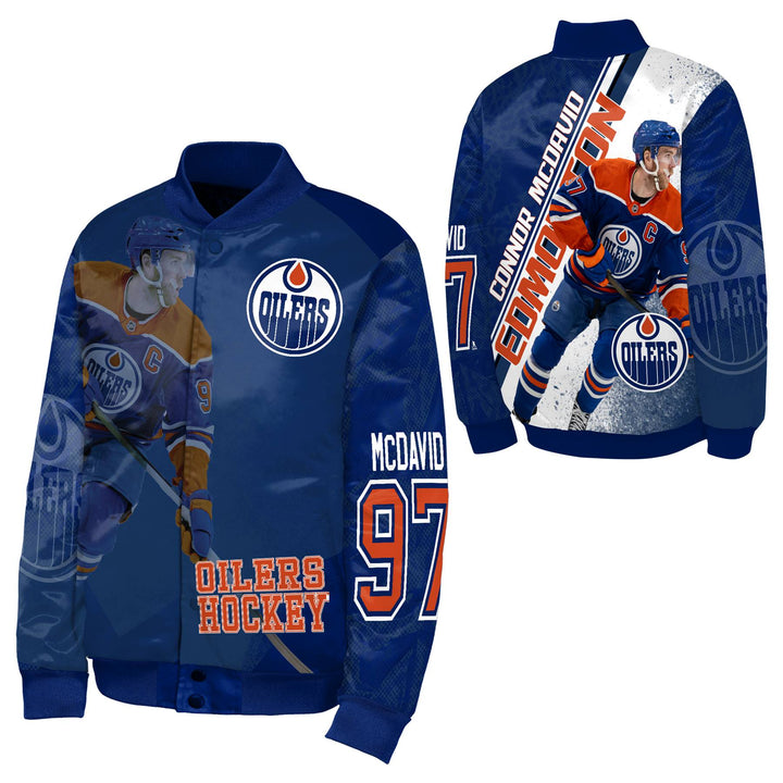 Connor McDavid Edmonton Oilers Youth Outerstuff Blue Player T-Shirt