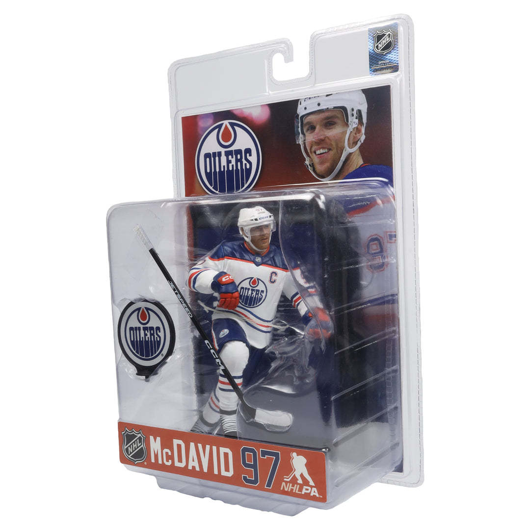 Connor McDavid Edmonton Oilers McFarlane Sports White Away Jersey 7" Figurine