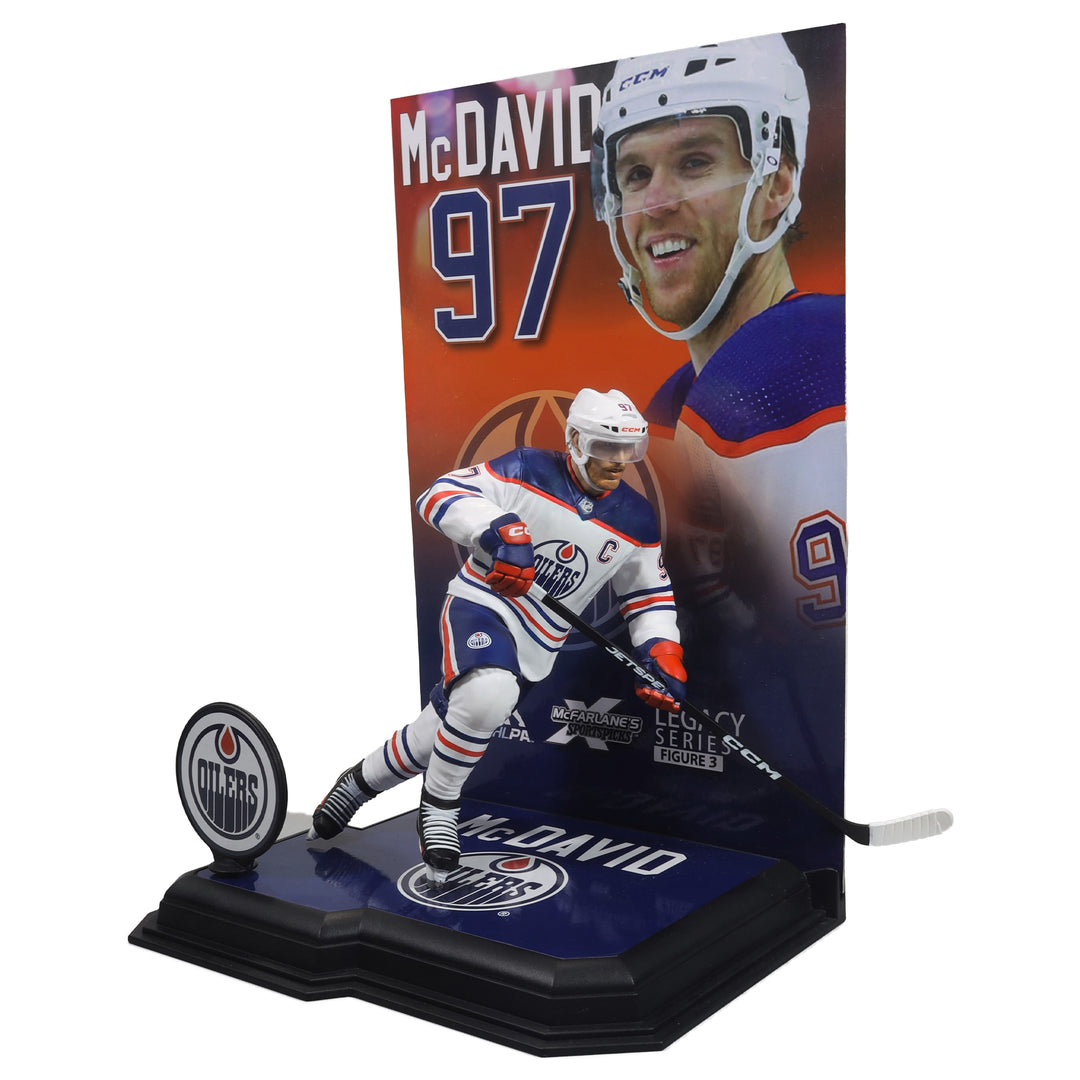 Connor McDavid Edmonton Oilers McFarlane Sports White Away Jersey 7" Figurine