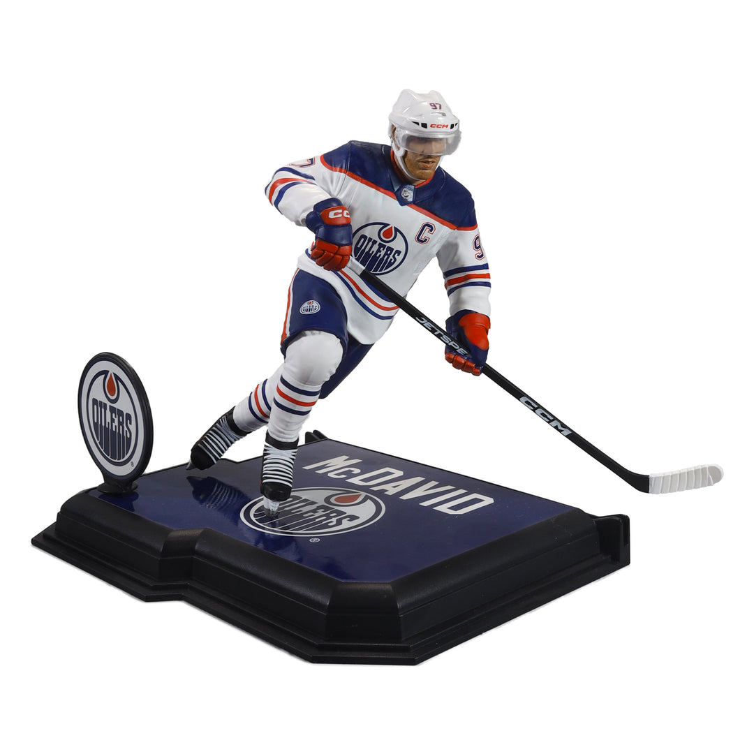 Connor McDavid Edmonton Oilers McFarlane Sports White Away Jersey 7" Figurine