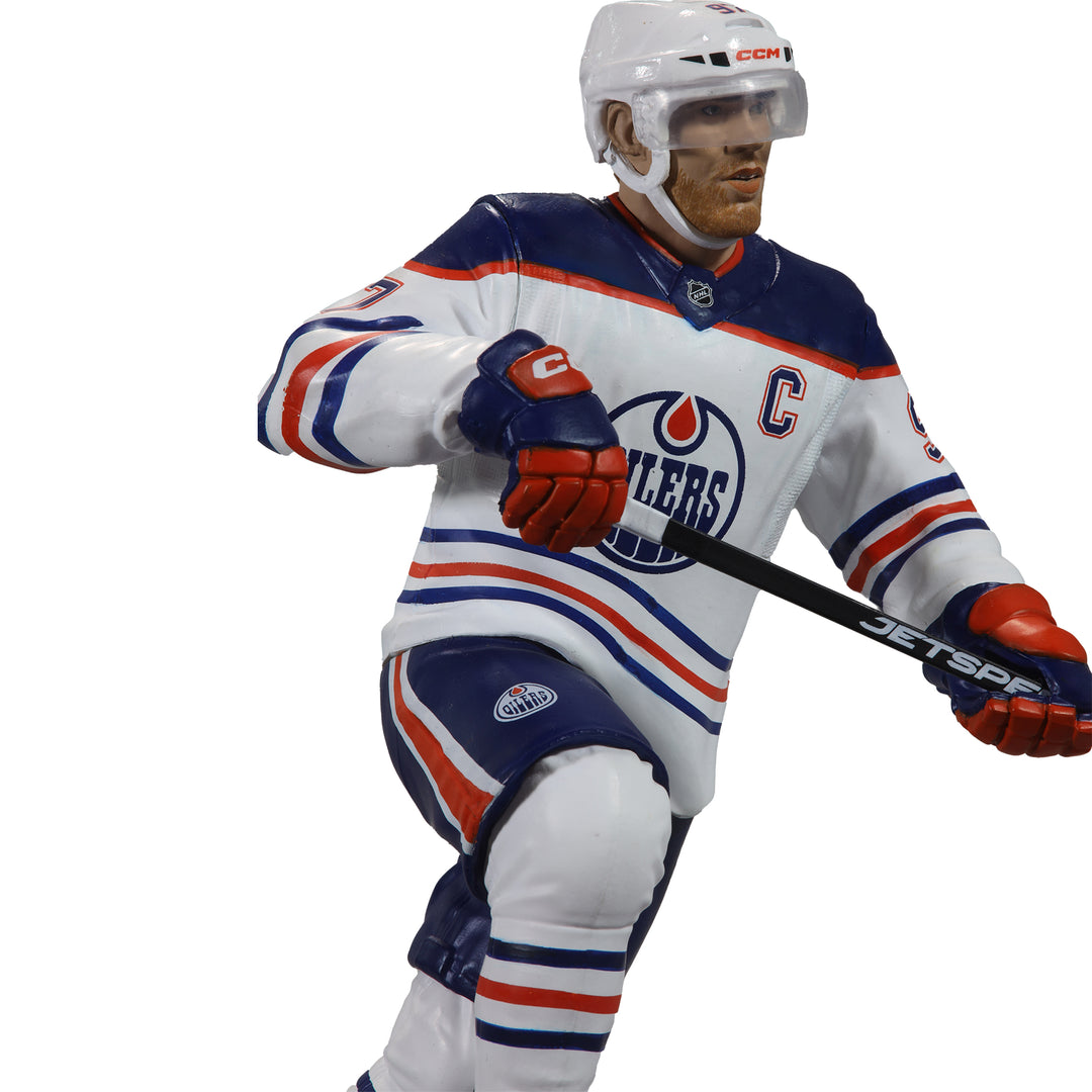 Connor McDavid Edmonton Oilers McFarlane Sports White Away Jersey 7" Figurine