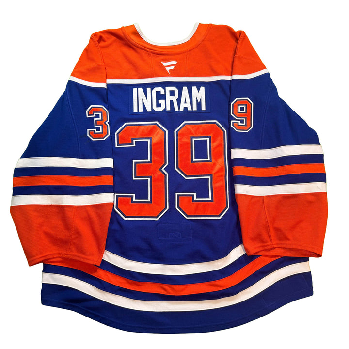 Connor Ingram Edmonton Oilers Game Worn Jersey - 2025-26 Royal Blue Set #3 - D00514
