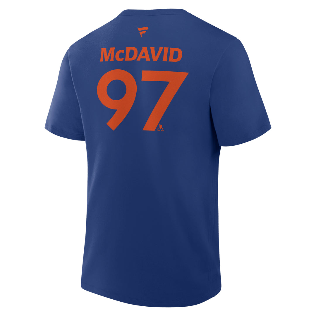 Connor McDavid Edmonton Oilers Fanatics 2026 Stanley Cup Playoffs Blue Cotton Participant T-Shirt
