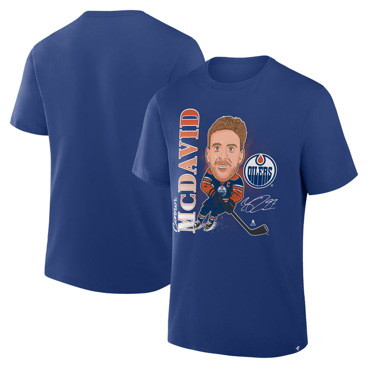 Connor McDavid Edmonton Oilers Fanatics Blue Player Action T-Shirt