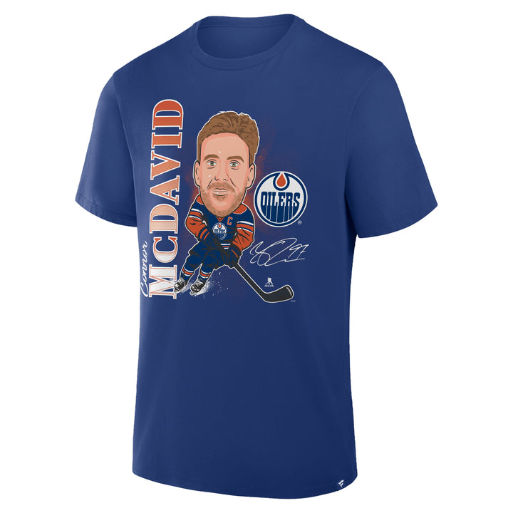 Connor McDavid Edmonton Oilers Fanatics Blue Player Action T-Shirt