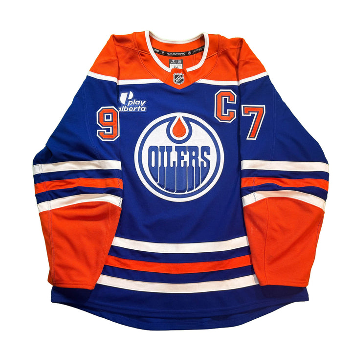 Connor McDavid Edmonton Oilers Game Worn Jersey - 2025-26 Royal Blue Set #3A - D00523
