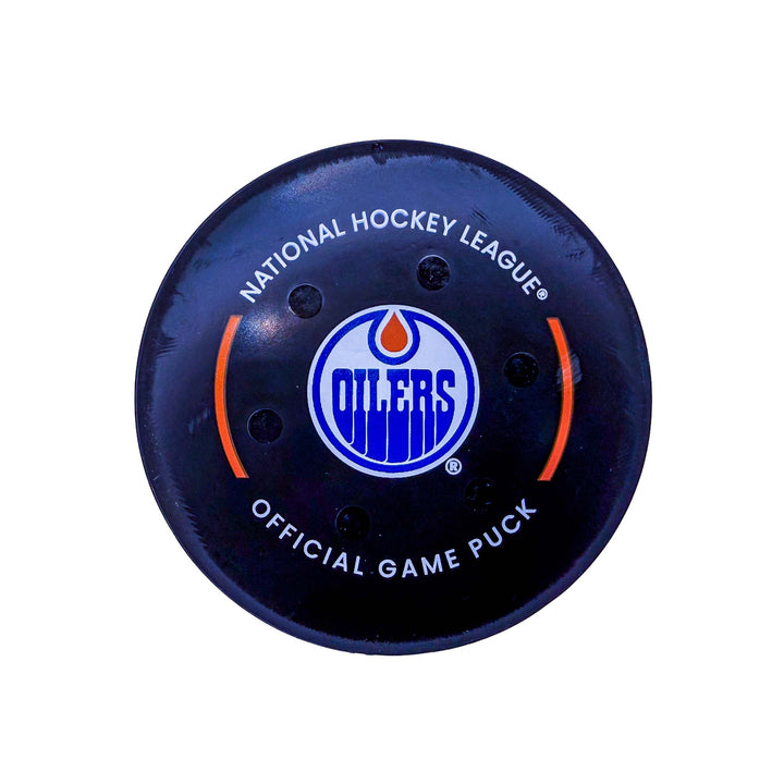 Connor McDavid Edmonton Oilers Goal Puck - Dec. 19/2024 vs Boston Bruins #24961