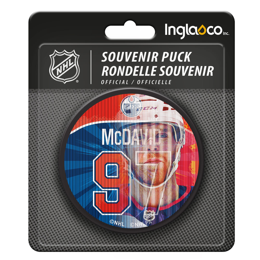 Connor McDavid Edmonton Oilers Lenticular Insert Design Puck
