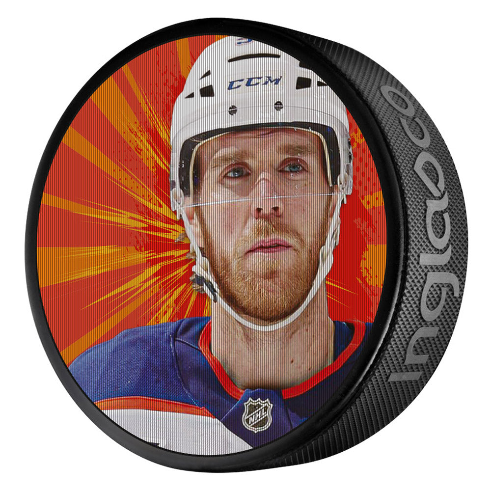 Connor McDavid Edmonton Oilers Lenticular Insert Design Puck