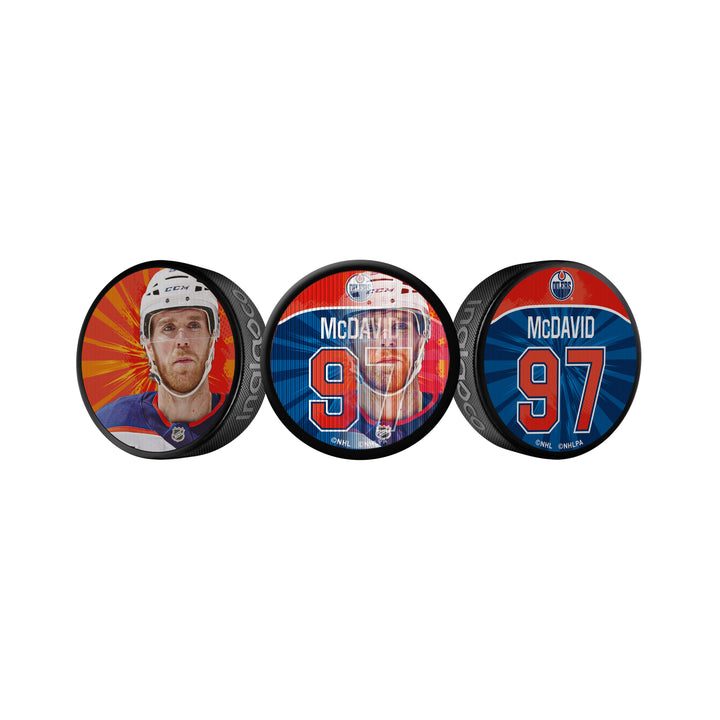 Connor McDavid Edmonton Oilers Lenticular Insert Design Puck