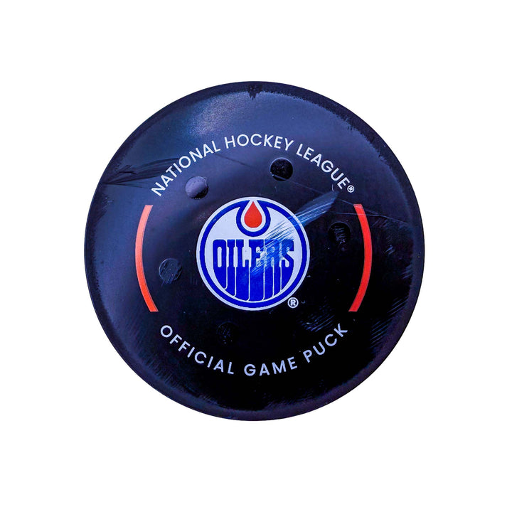 Connor McDavid Edmonton Oilers Playoff Goal Puck - May. 10/2025 vs Vegas Golden Knights #25118