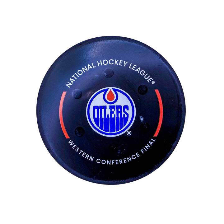 Connor McDavid Edmonton Oilers Playoff Goal Puck - May. 25/2025 vs Dallas Stars #25124