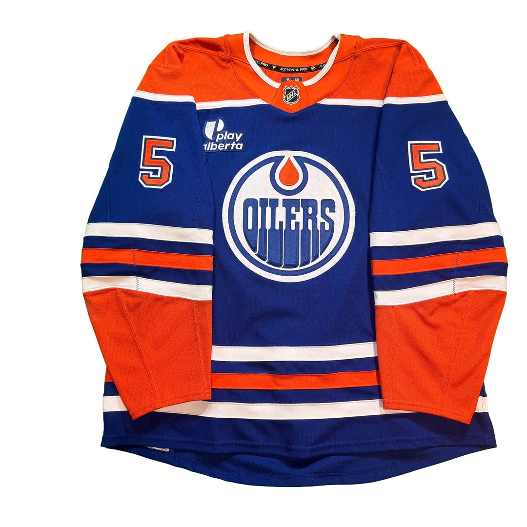 Connor Murphy Edmonton Oilers Game Worn Jersey - 2025-26 Royal Blue Set #3 - D00577