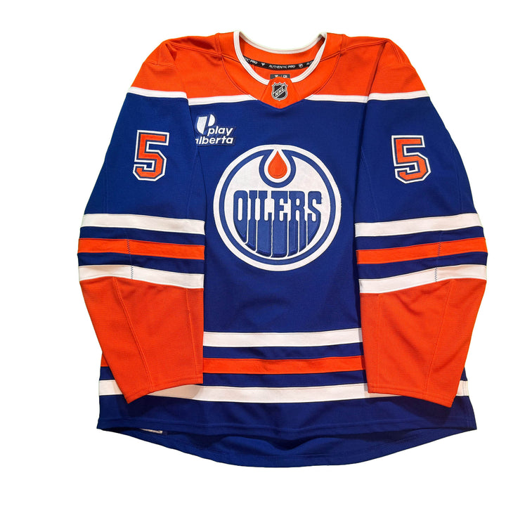 Connor Murphy Edmonton Oilers Game Worn Jersey - 2025-26 Royal Blue Set #3 - D00577