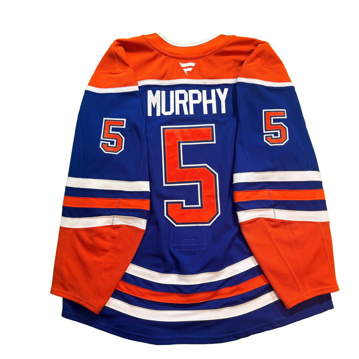 Connor Murphy Edmonton Oilers Game Worn Jersey - 2025-26 Royal Blue Set #3 - D00577