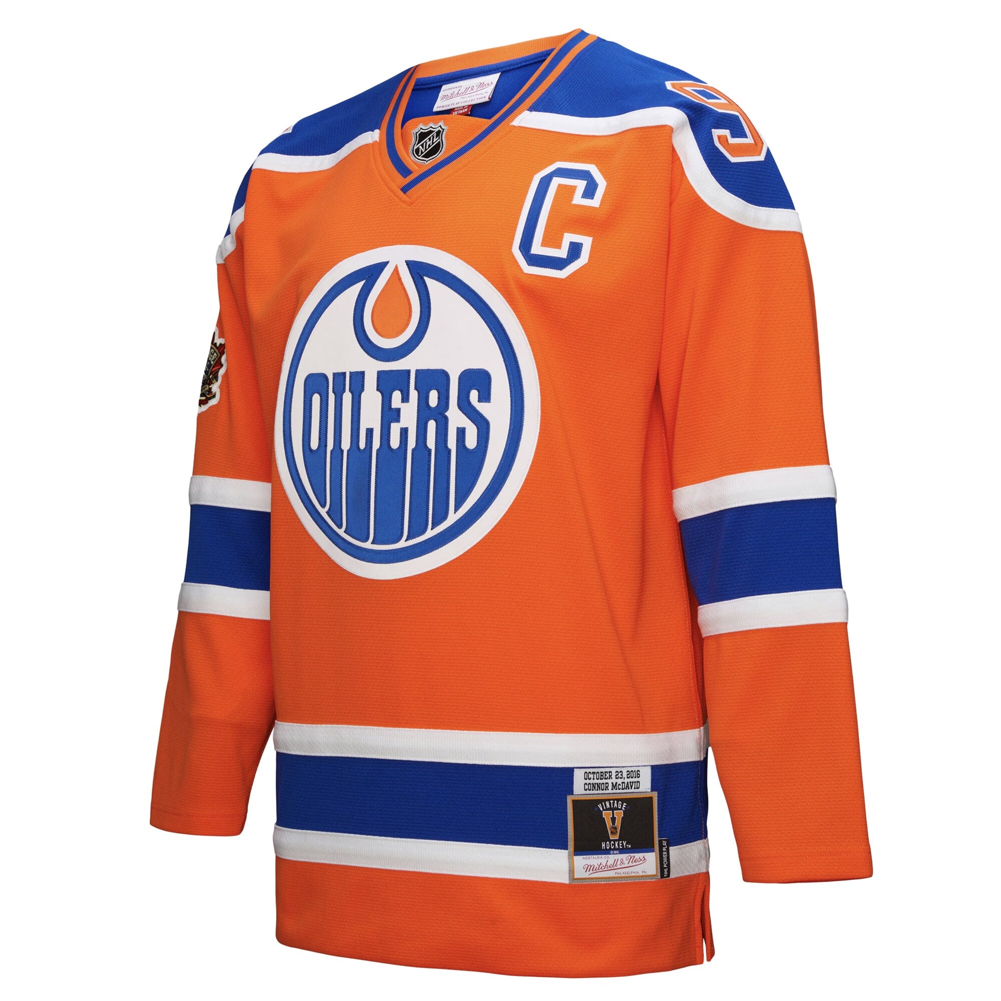 売れ筋商品|||ミッチェル&ネス Tシャツ トップス レディース Men's Mark Messier  Edmonton Oilers 1986 Blue Line Player Jersey  Men's Edmonton Oilers Mark Messier Mitchell & Ness Royal