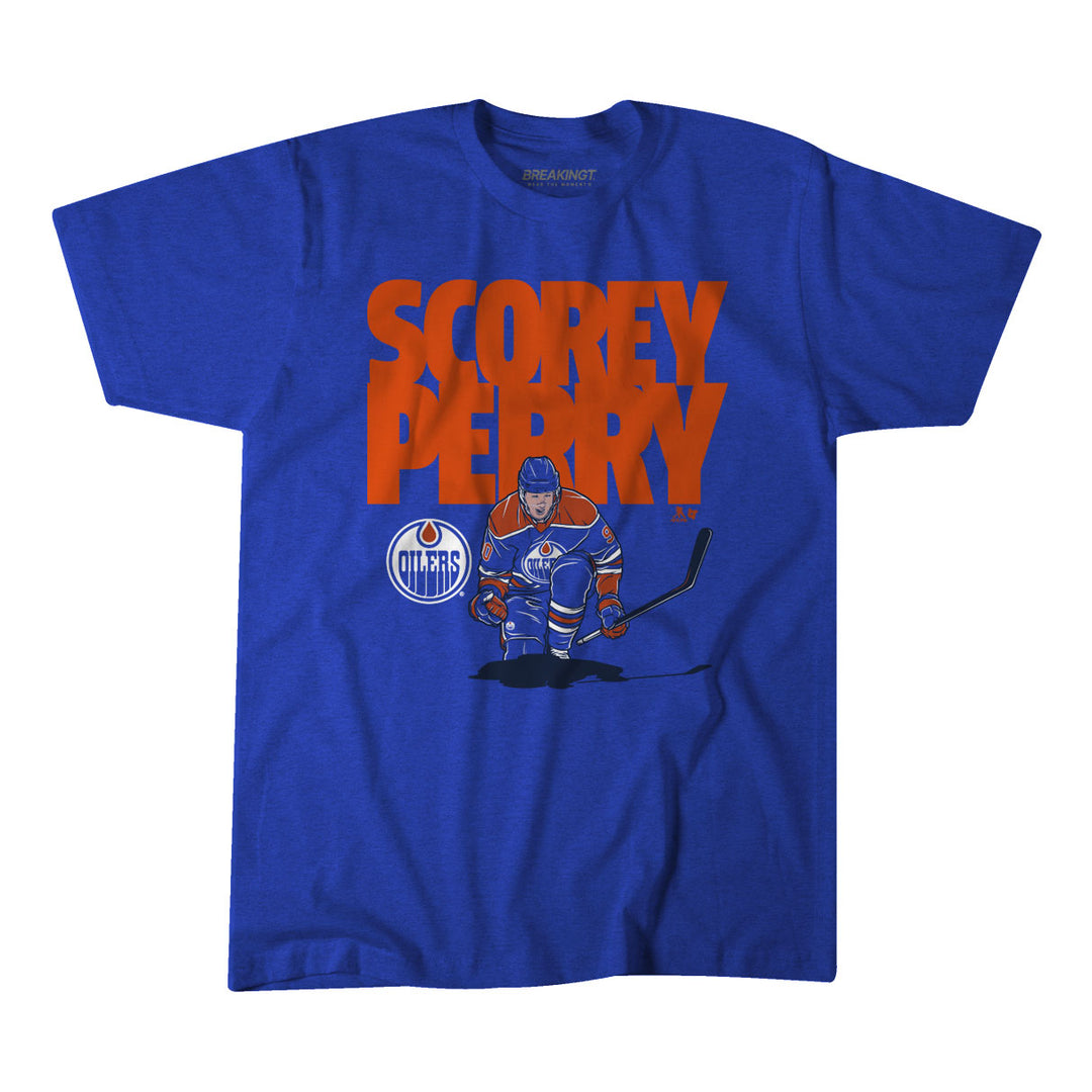 Corey Perry Edmonton Oilers "SCOREY PERRY" Blue T-Shirt