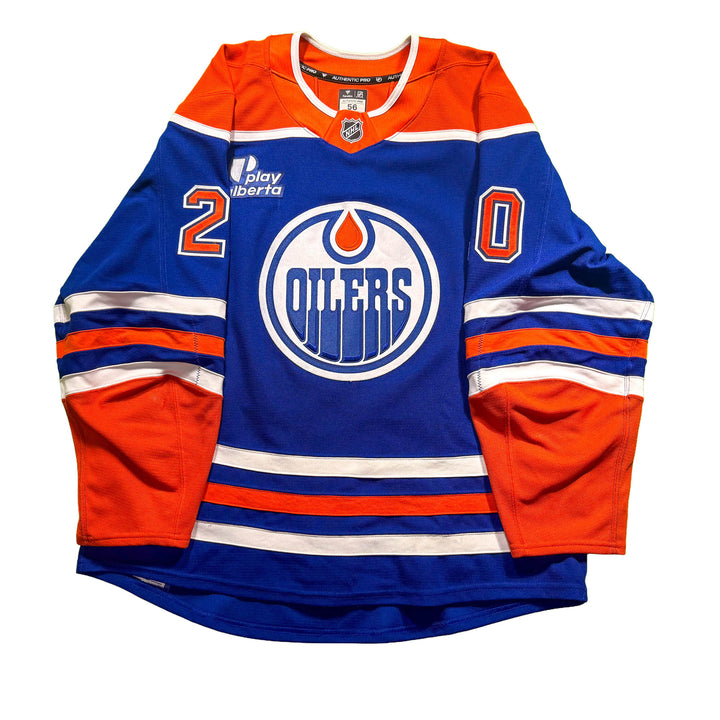 Curtis Lazar Edmonton Oilers Game Worn Jersey - 2025-26 Royal Blue Set #2 - D00384