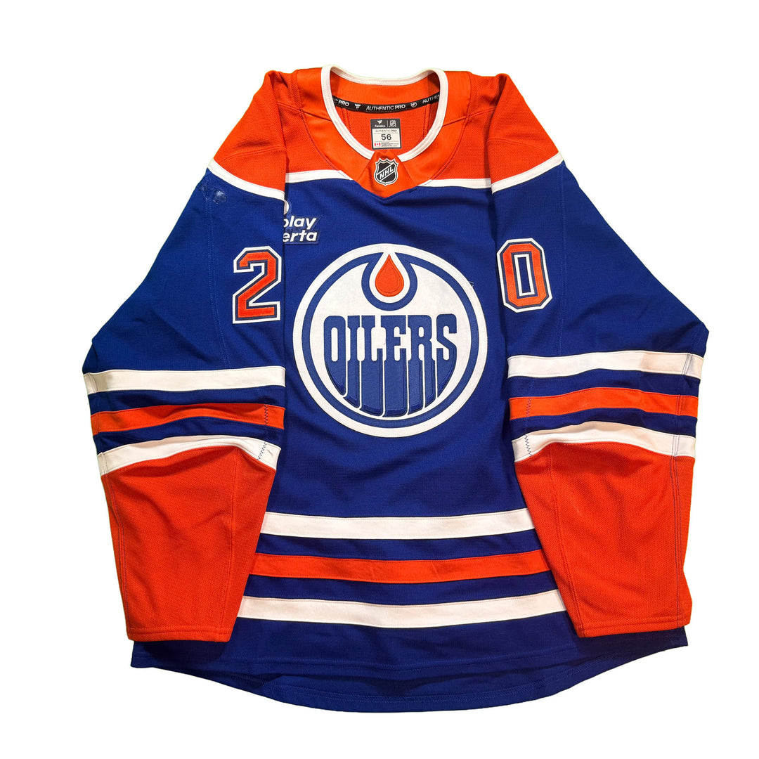 Curtis Lazar Edmonton Oilers Game Worn Jersey - 2025-26 Royal Blue Set #3 - D00503