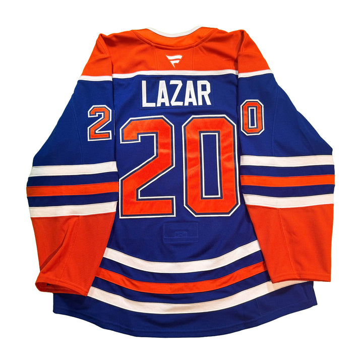 Curtis Lazar Edmonton Oilers Game Worn Jersey - 2025-26 Royal Blue Set #3 - D00503
