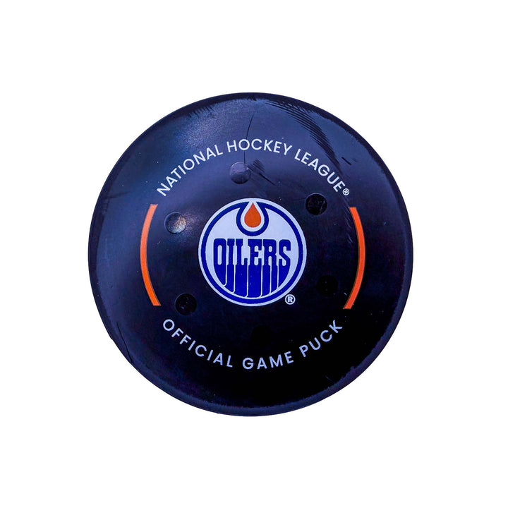 Damon Severson Columbus Blue Jackets Goal Puck - Dec. 5/2024 vs Edmonton Oilers #24933