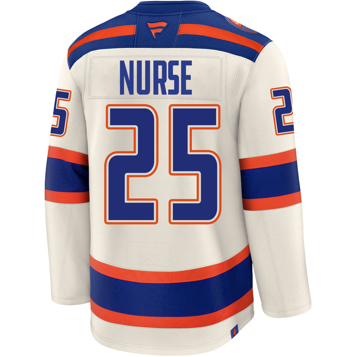 Darnell Nurse Edmonton Oilers Fanatics Premium Cream Alternate Jersey
