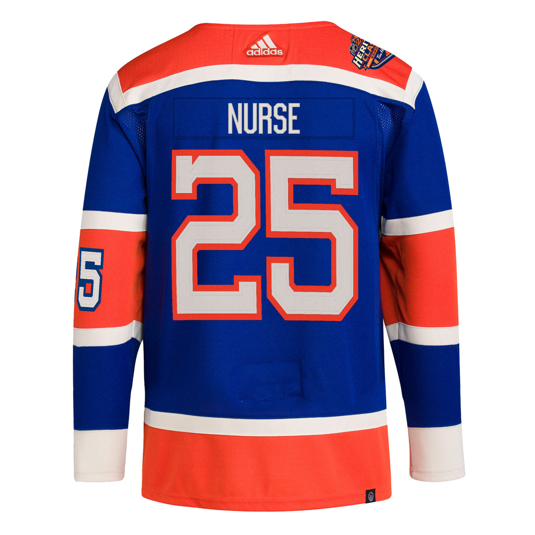 Darnell Nurse Edmonton Oilers adidas Primegreen Authentic Blue 2023 Heritage Classic Jersey