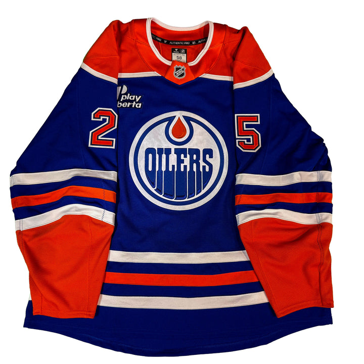 Darnell Nurse Edmonton Oilers Game Worn Jersey - 2025-26 Royal Blue Set #1 - D00137