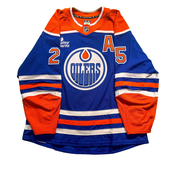 Darnell Nurse Edmonton Oilers Game Worn Jersey - 2025-26 Royal Blue Set #2 - D00387
