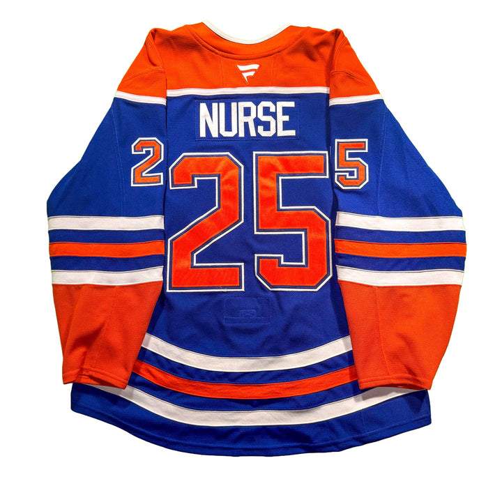 Darnell Nurse Edmonton Oilers Game Worn Jersey - 2025-26 Royal Blue Set #2 - D00387