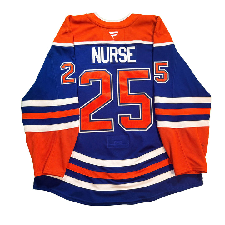 Darnell Nurse Edmonton Oilers Game Worn Jersey - 2025-26 Royal Blue Set #3 - D00506
