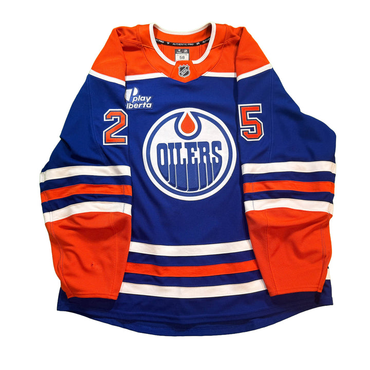 Darnell Nurse Edmonton Oilers Game Worn Jersey - 2025-26 Royal Blue Set #3 - D00507