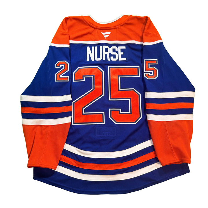 Darnell Nurse Edmonton Oilers Game Worn Jersey - 2025-26 Royal Blue Set #3 - D00507