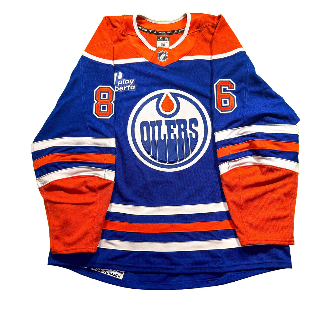 David Tomasek Edmonton Oilers Game Issued Jersey - 2025-26 Royal Blue Set #2 - D00401