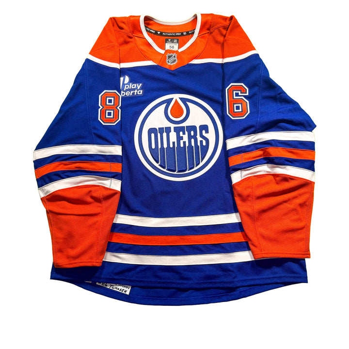 David Tomasek Edmonton Oilers Game Issued Jersey - 2025-26 Royal Blue Set #2 - D00401