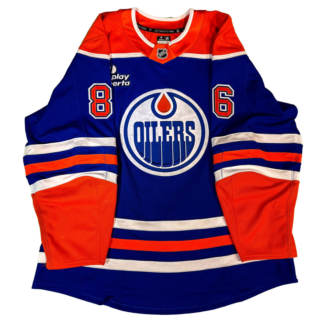 David Tomasek Edmonton Oilers Game Worn Jersey - 2025-26 Royal Blue Set #1 - D00147