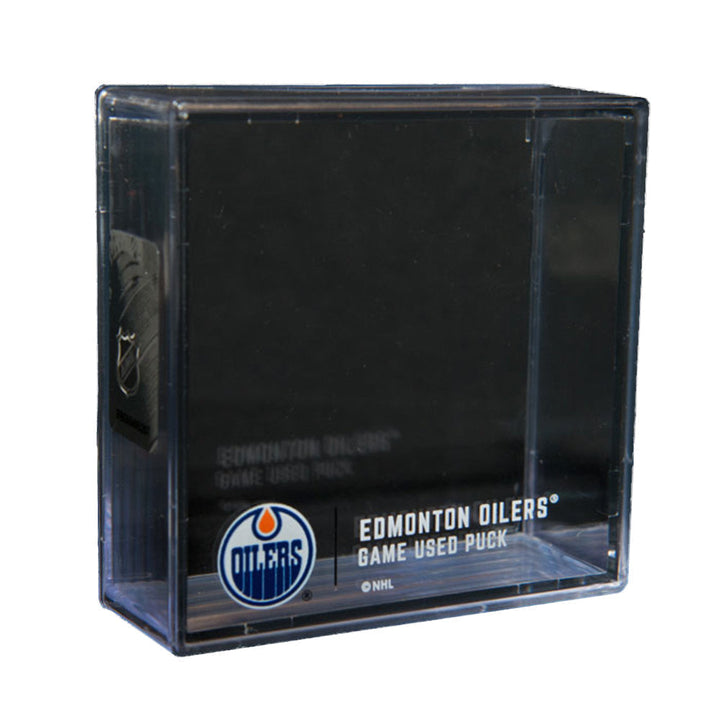 Riley Sheahan Edmonton Oilers Goal Puck - Mar. 7/2020 vs Columbus Blue Jackets