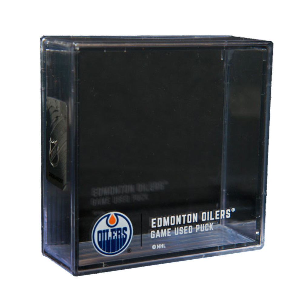 Devin Shore Autographed Edmonton Oilers Goal Puck - Mar. 20/2021 vs Winnipeg Jets